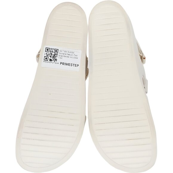 GUESS Fabulon Two Strap Platform Sandals Ivory Women US 7.5M - Picture 6 of 6